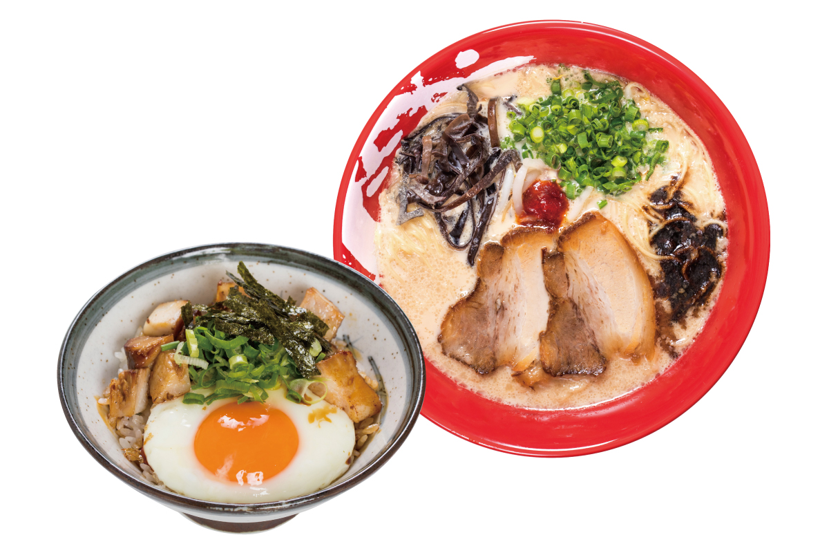 ラーメンまこと屋 牛白湯ラーメン焼豚丼セット