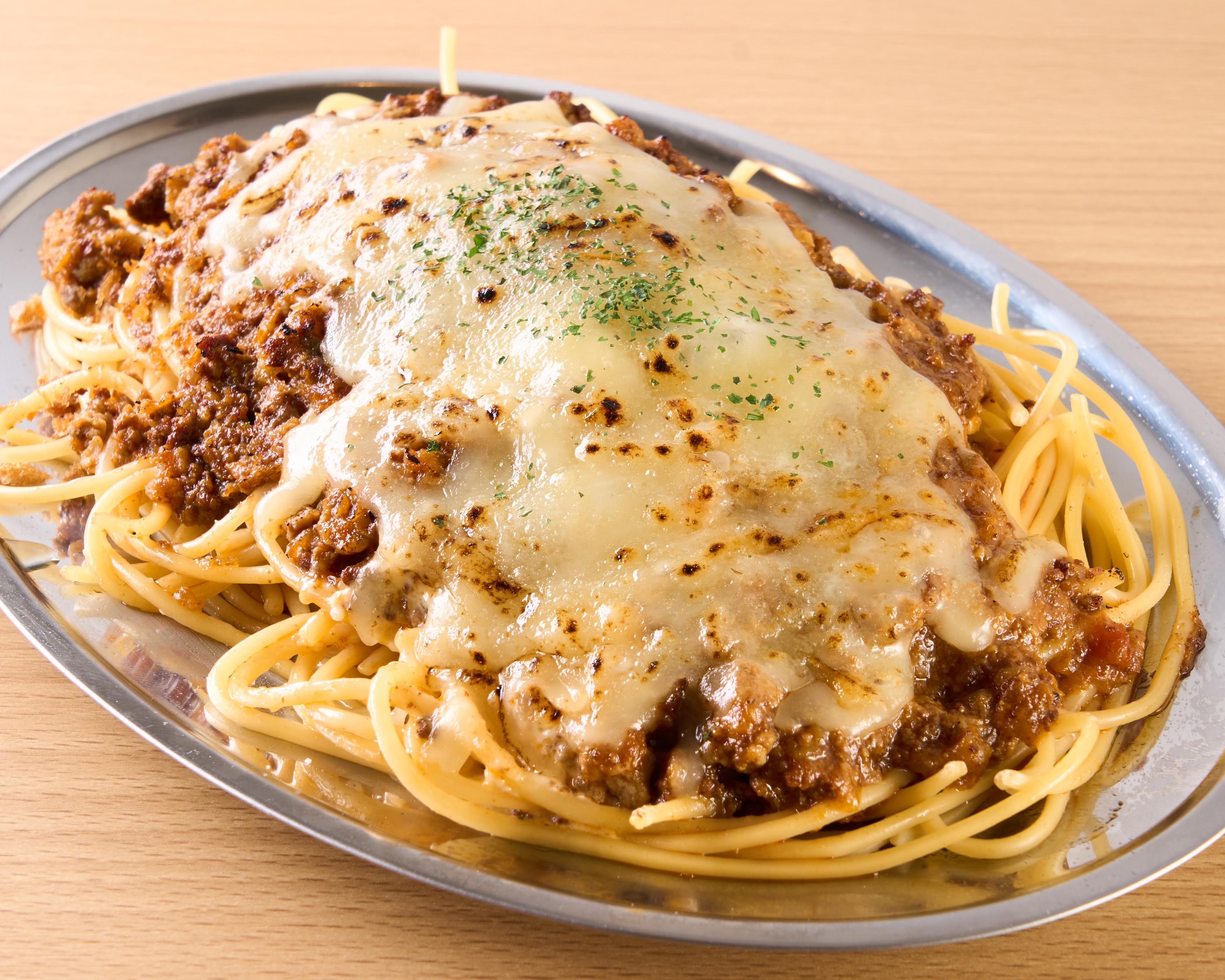 スパゲティの店『神田ナポリタン』 炙りチーズ＆ミートソース Grilled Cheese＆Meat Sauce