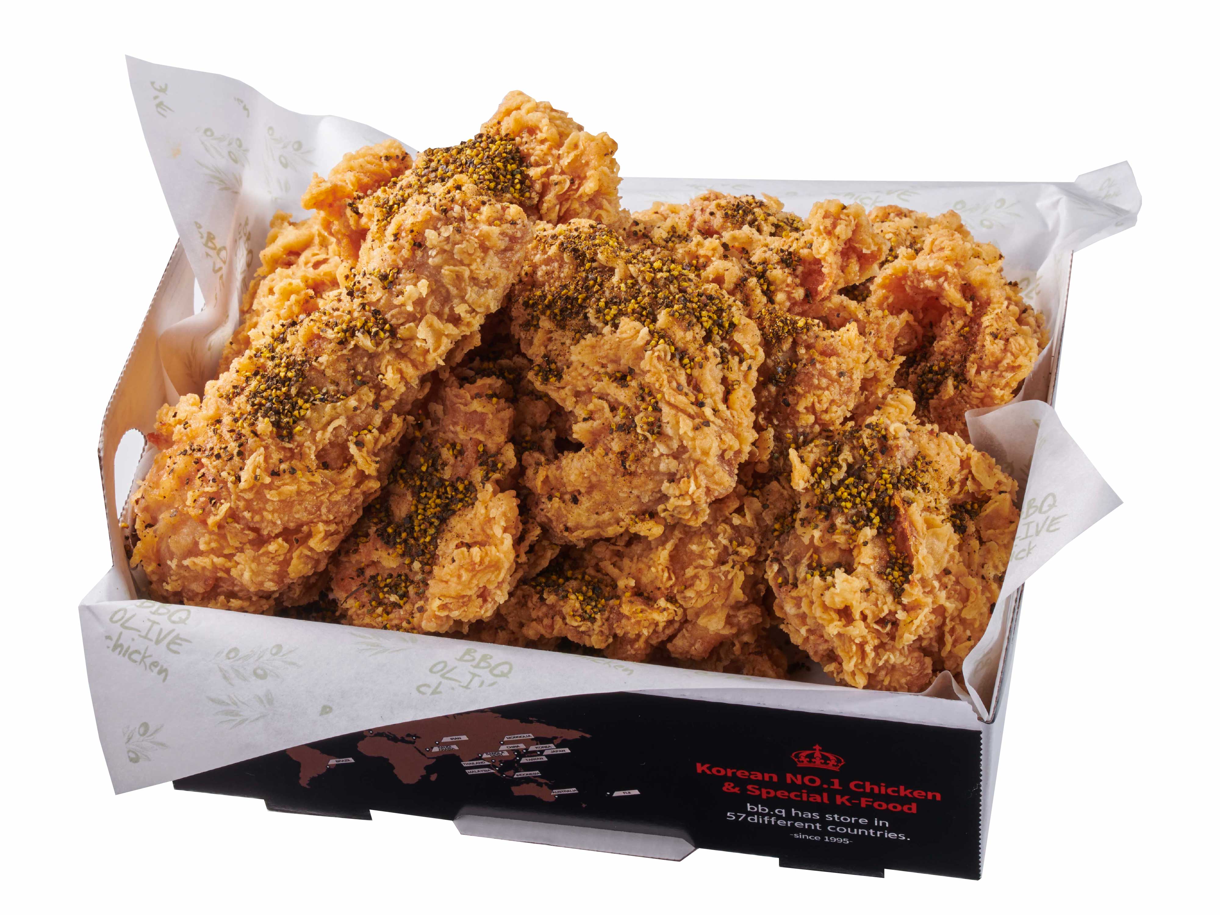 bb.qオリーブチキンカフェ 骨つきブラックペッパーチキン【ピクルス付】