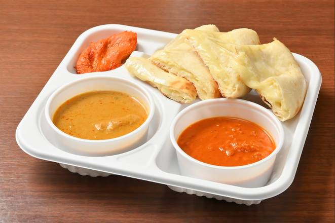 SUNRISE 2種カレーチーズナンBOX / Cheese Nan Two Curry Box