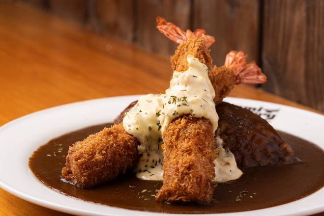 特大エビフライカリー(2尾) Fried Shrimp Curry