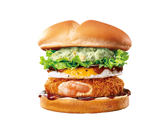 ロッテリア 【単品】大葉タルタルたまてりエビバーガー Shiso Tartar Teriyaki Shrimp Burger with Egg