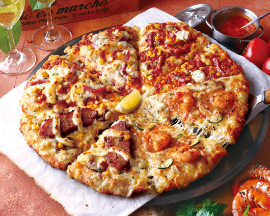 ピザーラスタイル 【ガーリックシュリンプ】ファミリークォーター