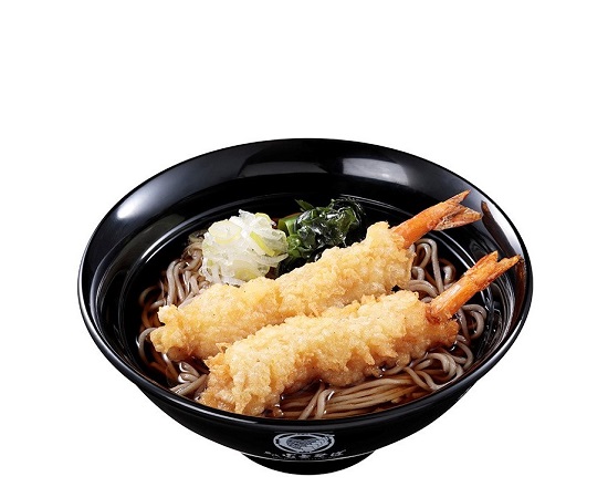 富士そば (温)W海老天そば