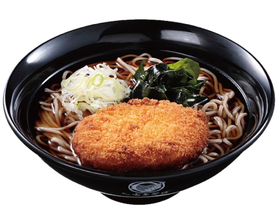 富士そば (温)コロッケそば 又は うどん (Warm) Croquette Soba/Udon