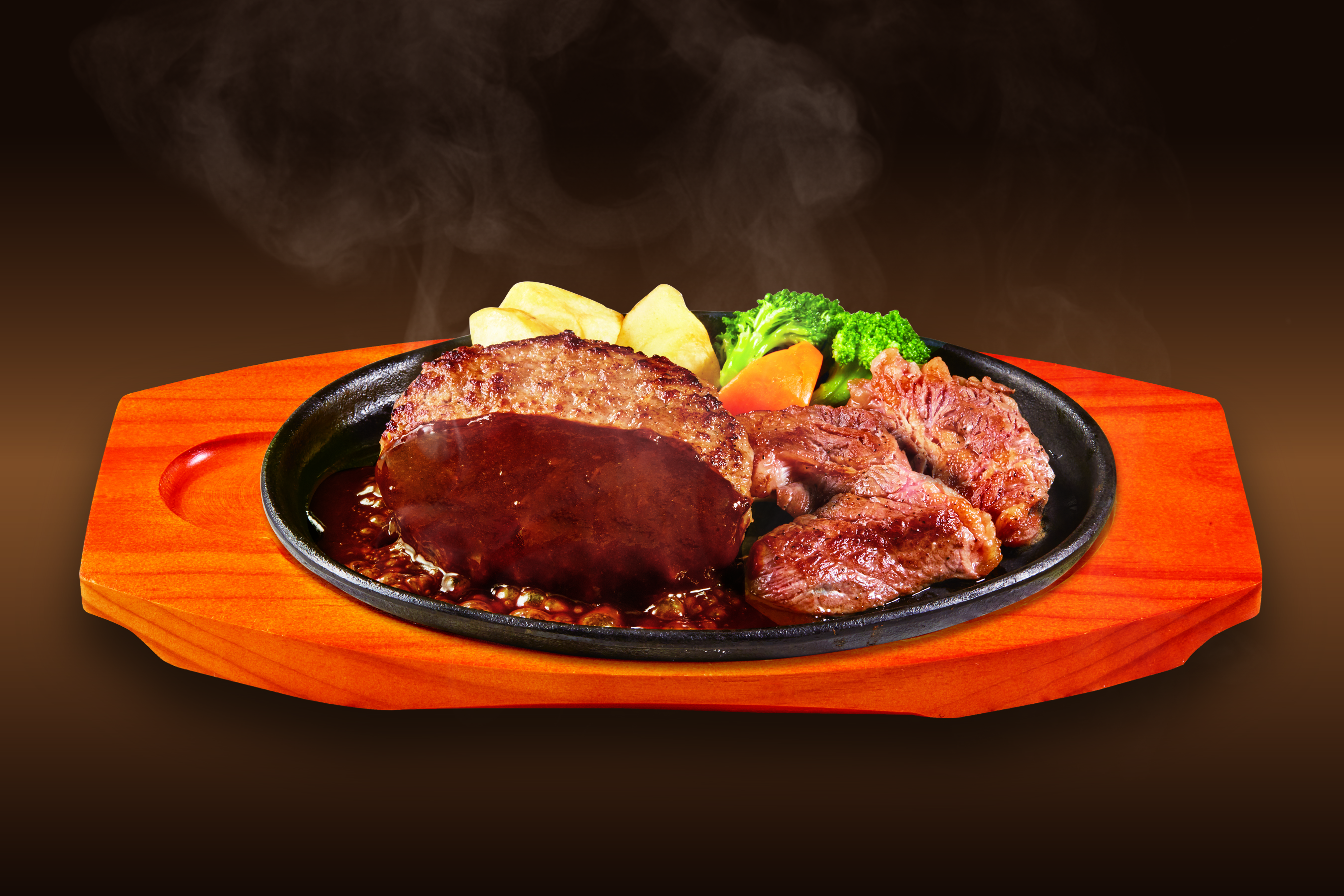 ステーキのどん 切落し＆どんハンバーグ200g