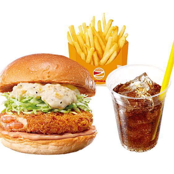 ゼッテリア ZETTERIA 【セット】えびバーガー Shrimp Cutlet Burger Set