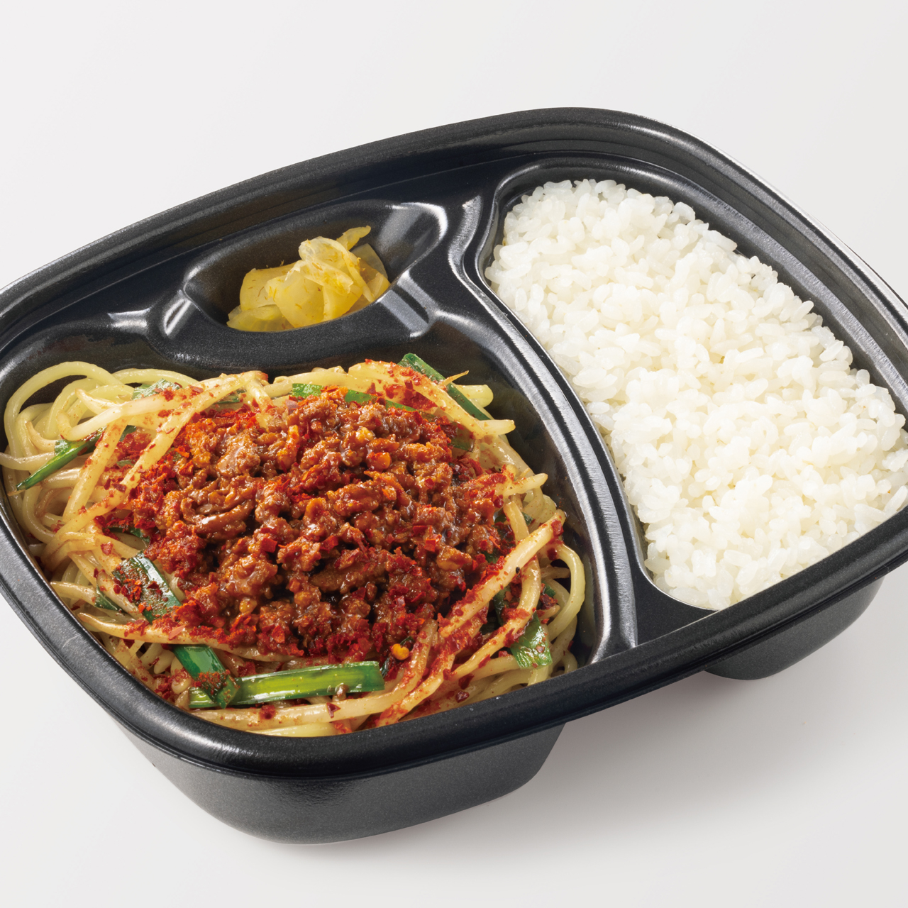 ほっともっと 温玉付き辛旨台湾まぜ麺弁当