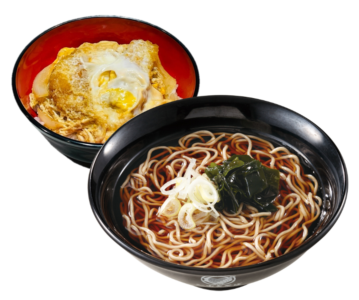 富士そば 温ミニかつ丼セットそば 又は うどん Mini Cutlet Rice Bowl + WarmSoba/Udon