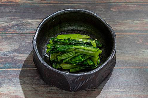 油そば 雷神 ほうれん草ナムル