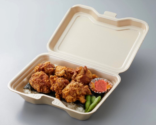 餃子食堂マルケン 唐揚弁当ダブル弁当