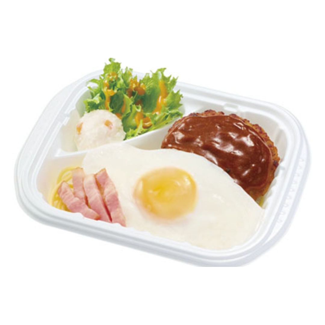 ほっかほっか亭 目玉焼きハンバーグおかず