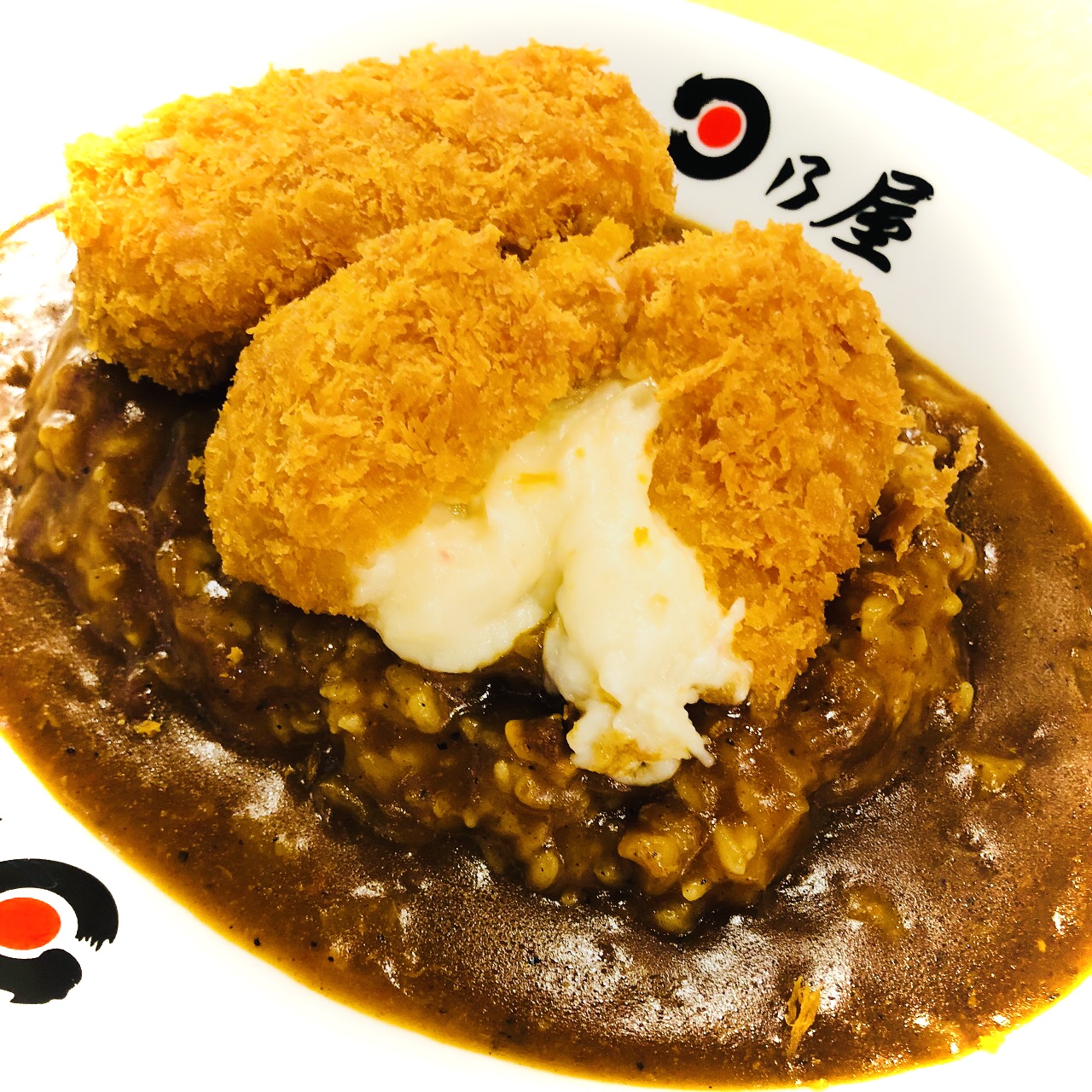 日乃屋カレー とろ～りカニクリームコロッケカレー(七分盛)