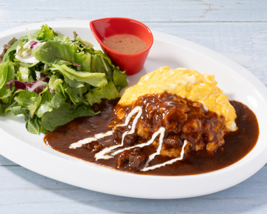 むさしの森珈琲 ふわっとろオムライス ビーフシチューソース