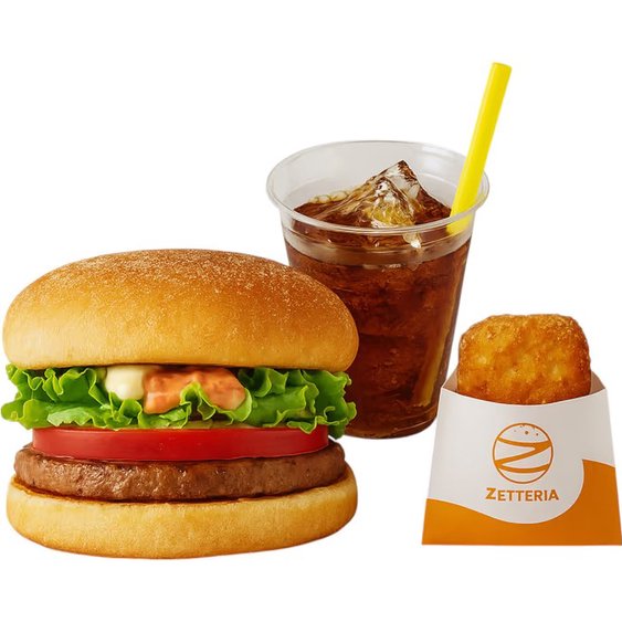 ゼッテリア ZETTERIA 【モーニングセット】モーニングマフィン Sausage Muffin with Tomato ＆ Lettuce Set