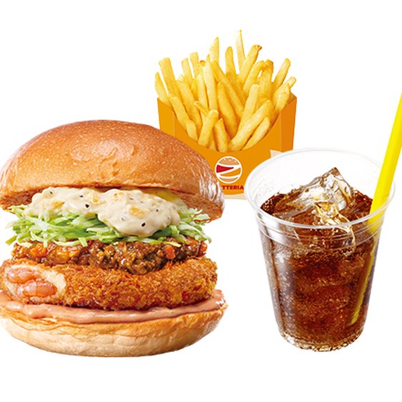 ゼッテリア ZETTERIA 【セット】えびカレーバーガー Shrimp Cutlet Curry Burger Set
