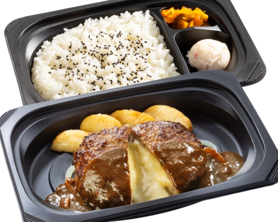 ステーキガスト チーズINハンバーグ弁当