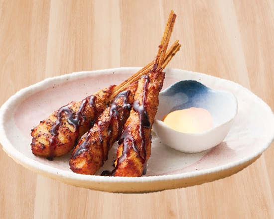 夢庵 月見つくね串(3本)(温玉)