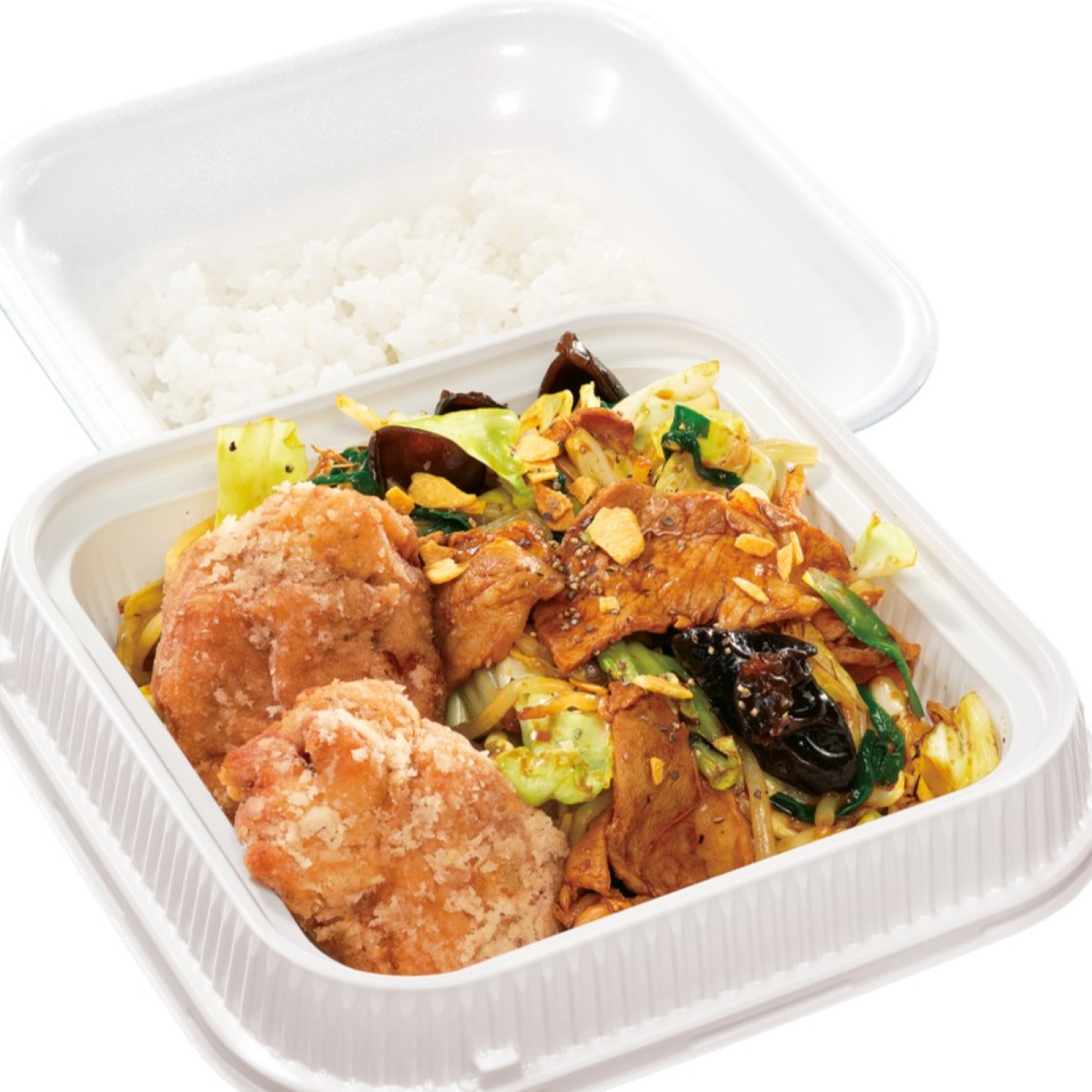 からやま にんにくからあげと肉野菜炒め弁当