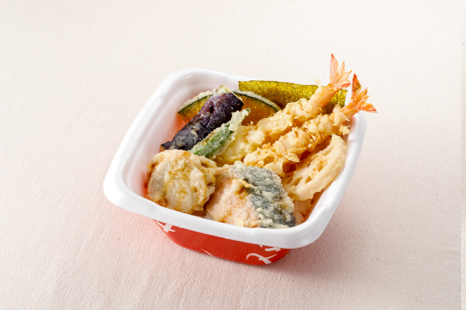 和食さと 帆立と鮭の上天丼