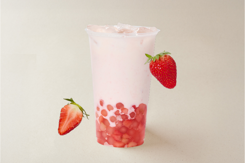 至福の贅沢「恋するクレープ」 【果肉たっぷり】タピオカ 苺ミルク Tapioca Strawberry Milk