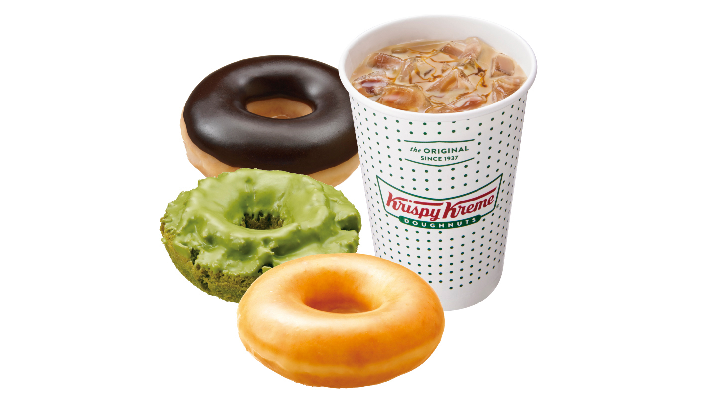 クリスピー・クリーム・ドーナツ 【3コンボ】キャラメルラテ(ホット/アイス)+おすすめドーナツ3種