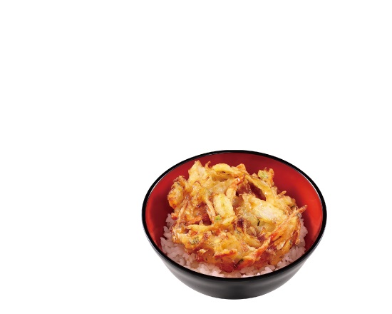 富士そば ミニかき揚げ丼 Mini Vegetable Mix Tempura Rice Bowl