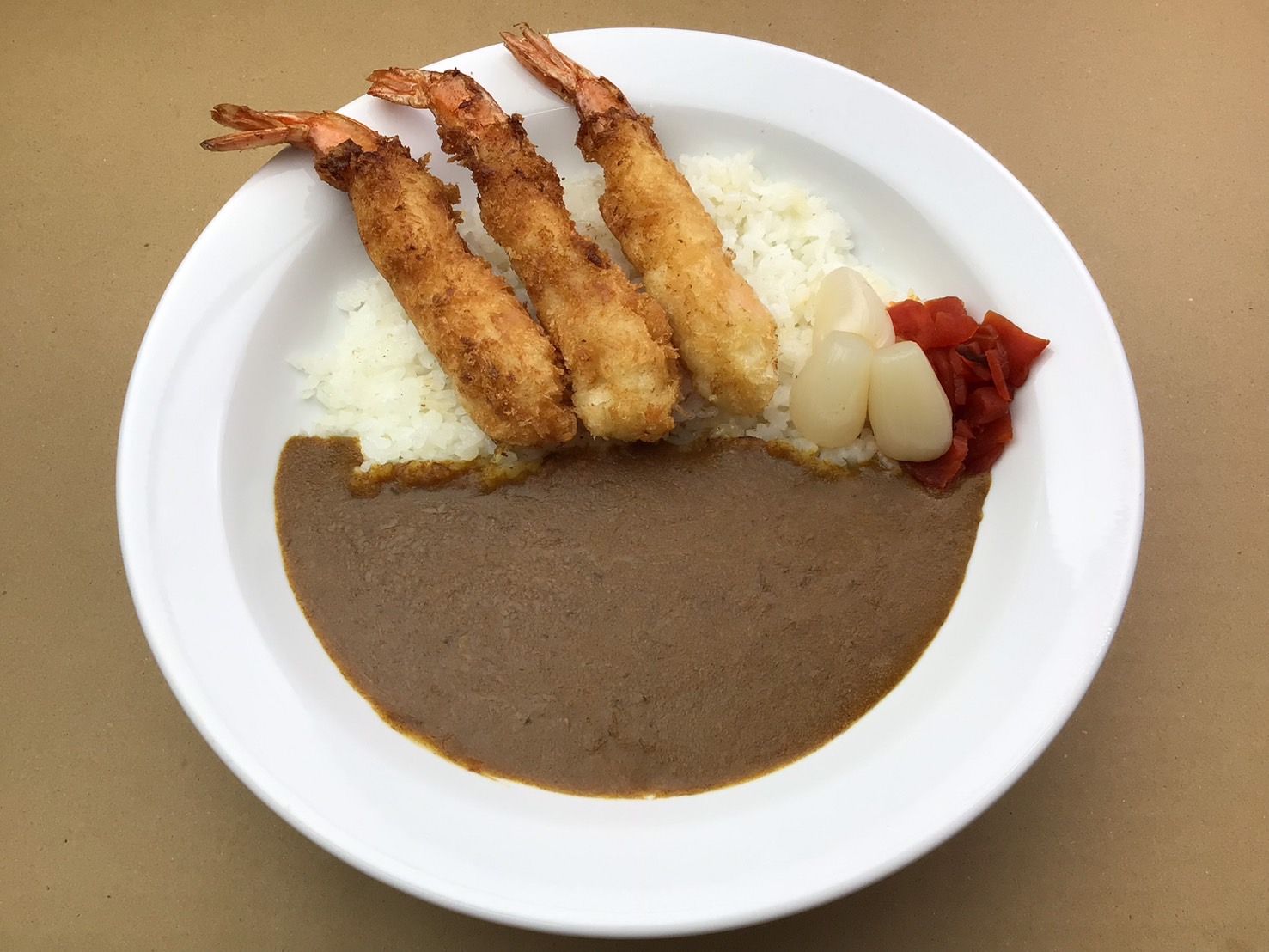 エビフライカレートッピング増し【3尾】