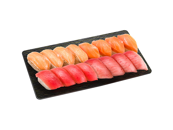 スシロー まぐろサーモンセット4種 4人前(16貫)