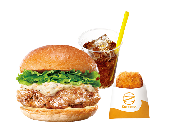 ゼッテリア ZETTERIA 【モーニングセット】タルタルチキンバーガー Tartar Chicken Burger Set