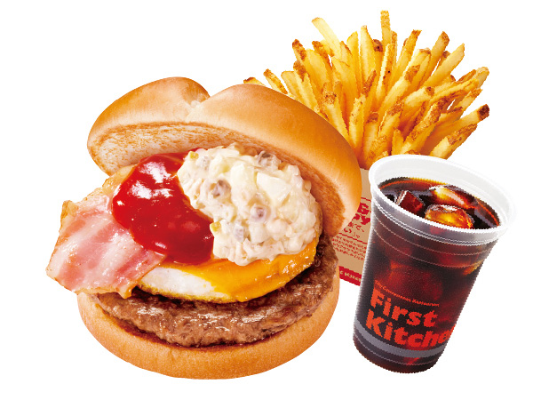ファーストキッチン ベーコンエッグバーガーセット