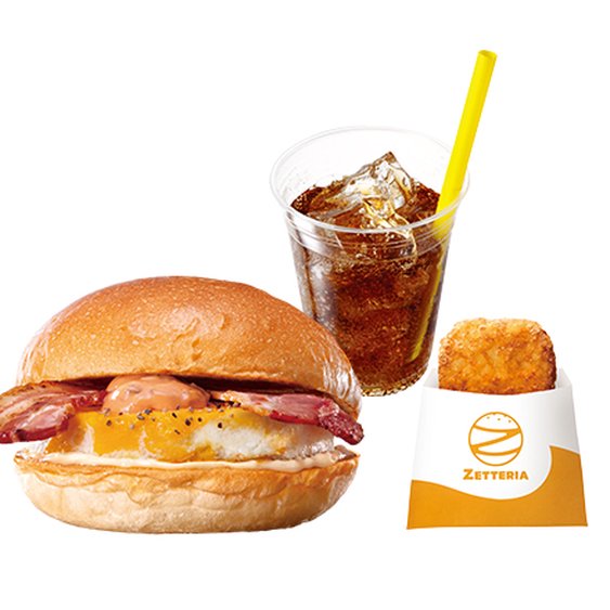 ゼッテリア ZETTERIA 【モーニングセット】ベーコンエッグサンド Bacon Egg Sandwich Set