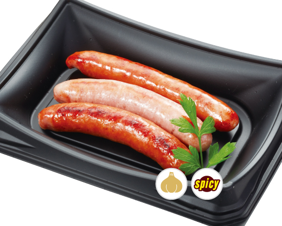 ジョリーパスタ 【237】3種ソーセージ〜ブラックペッパー・プレーン・ガーリック〜