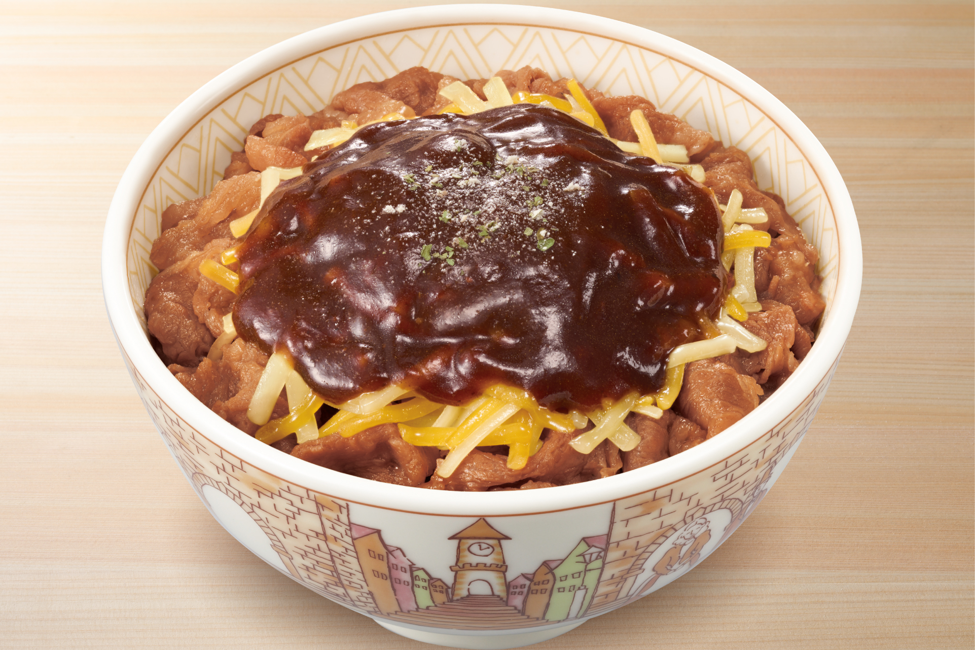 すき家 (※コラボカードなし)デミグラスチーズ牛丼