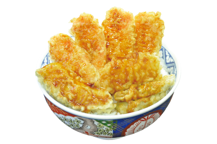 かつ丼と天丼の、かつてん サーモン天丼