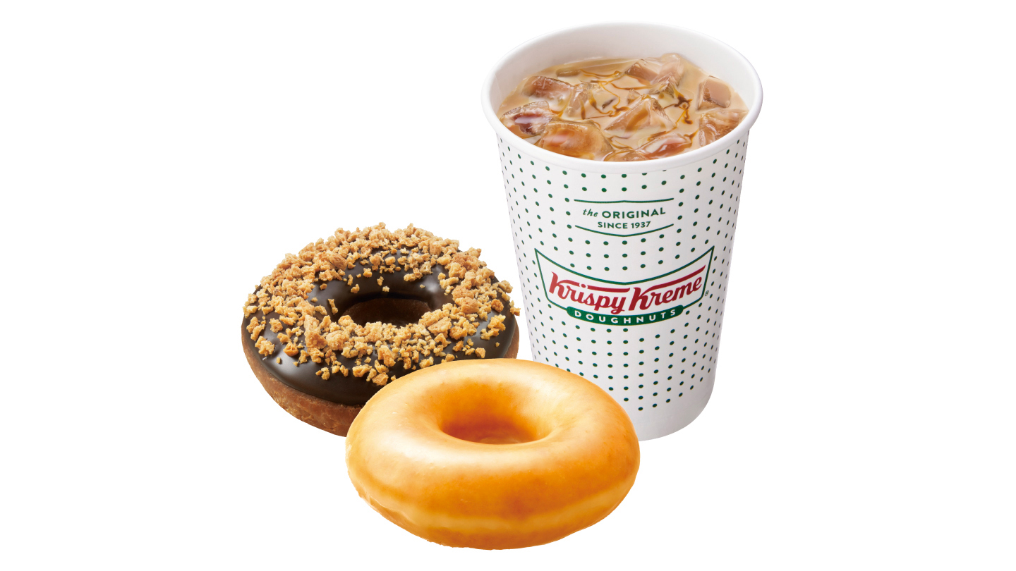 クリスピー・クリーム・ドーナツ 【Wコンボ】キャラメルラテ(ホット/アイス)+おすすめドーナツ2種