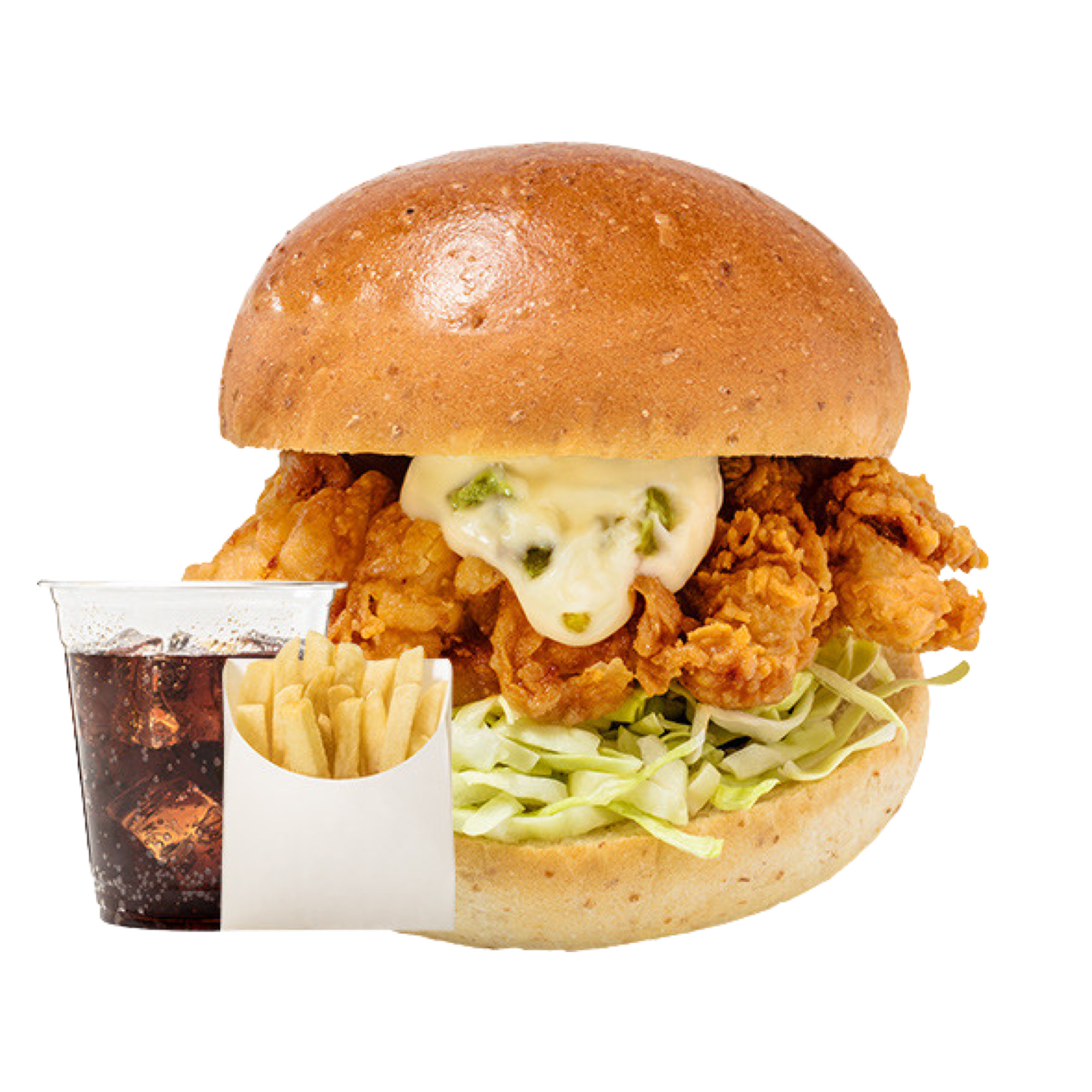 チョアチキン 【NEW】マヨペーニョバーガーセット(ポテトSサイズ・ドリンク付き)