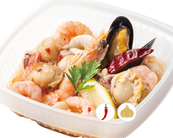 ジョリーパスタ 【275】(ソースのみ・麺なし)海の幸のペペロンチーノ