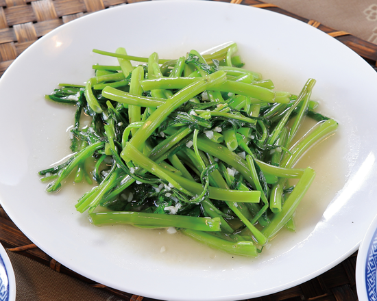中国ラーメン揚州商人 空芯菜炒め Water Spinach Stir-Fry