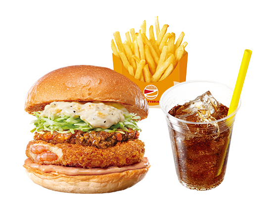 ゼッテリア ZETTERIA 【セット】えびカレーバーガー Shrimp Cutlet Curry Burger Set