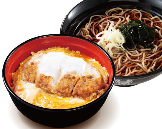 富士そば人気No.5 カツ丼+温かいそば