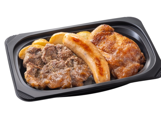 ステーキガスト (おかず)熟成みすじカットステーキ約120g＆ジャンボフランク＆炭焼き風チキングリル