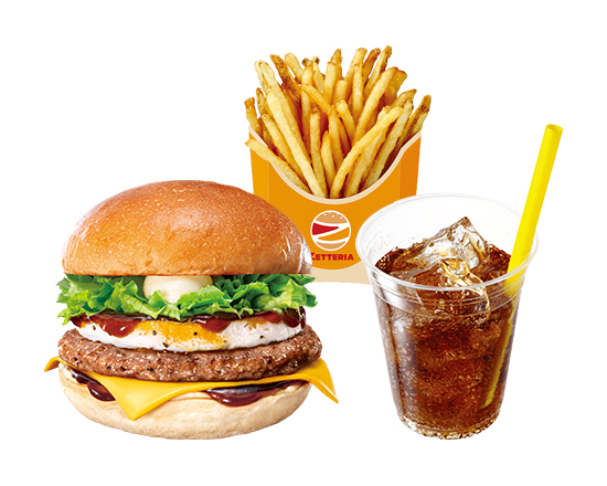 ゼッテリア ZETTERIA 【セット】チーズたまてりバーガー Cheese Teriyaki Burger with Egg Set