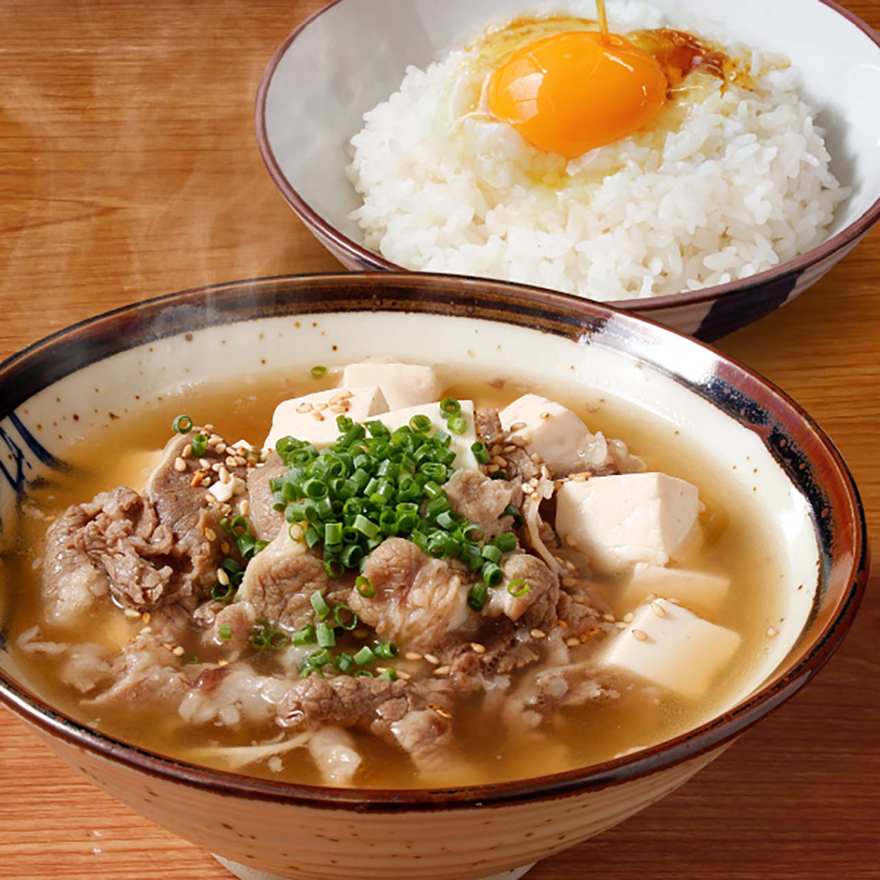 デリズ 肉吸い 玉子かけごはん(並)定食 (醤油・玉子)≪3093≫