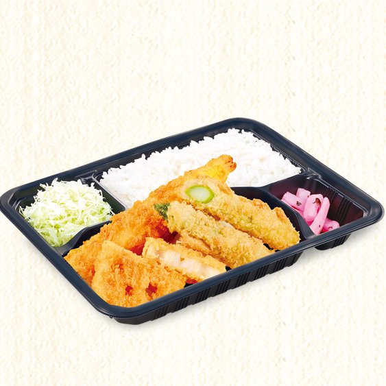 かつ庵 野菜フライ弁当　Fried Veggies Combo Meal