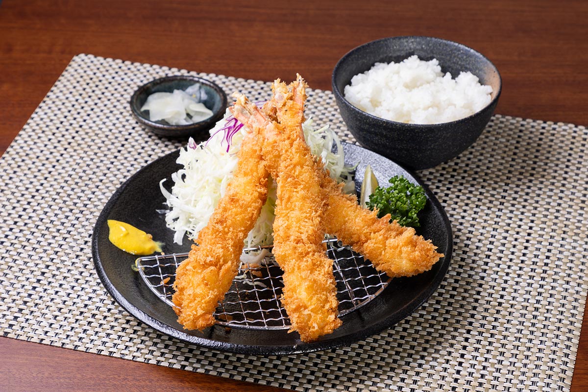 #カツ丼は人を幸せにする 海老フライ弁当(3尾)