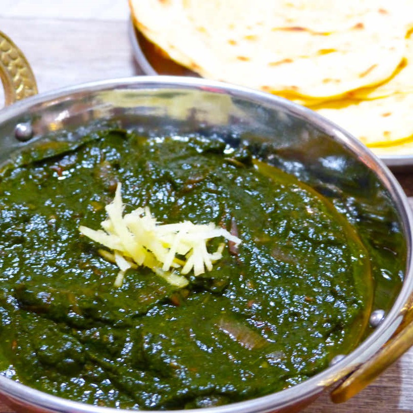マトンほうれん草カレー Saag Mutton curry