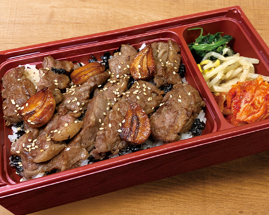 安楽亭 ガーリック中落ちカルビ弁当 Garlic Rib Finger Bento Box