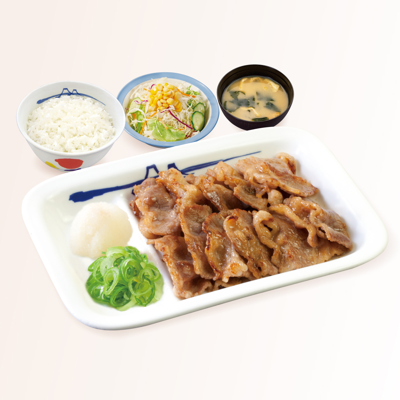 松屋 カルビ焼肉定食(味噌汁付)