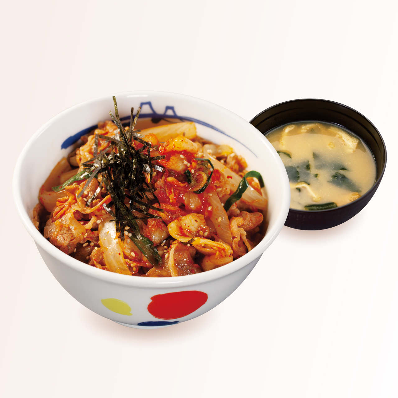 松屋 キムチ牛めし(味噌汁付)